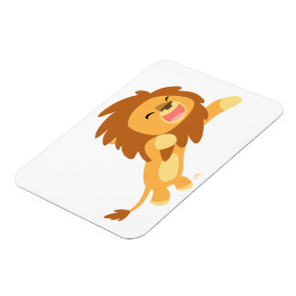 Niedliche Freude Cartoon Löwenzettel Magnet