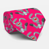 Niedliche Freude Cartoon Rabbit Krawatte (Gerollt)