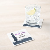 Niedliche Freude im Normalen Rechteckiger Pappuntersetzer (Vor Ort)