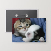 Niedliche Freunde Button (Vorderseite/Rückseite)