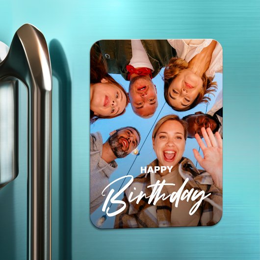 Niedliche Freunde feiern Happy Birthday Foto Magnet