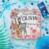 Niedliche Freundin Safari, Giraffe, Zebra, Tiger Pappteller (Party)