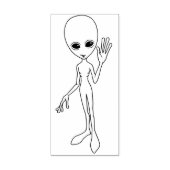 Niedliche, freundliche Alien Gummistempel (Prägung)