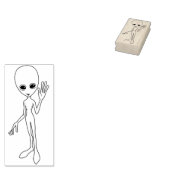 Niedliche, freundliche Alien Gummistempel (Stempel)
