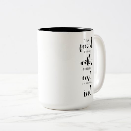 niedliche Freundschaft inspiriert Zweifarbige Tasse (VorderseiteRechts)