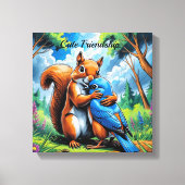 Niedliche Freundschaft Stretched Canvas Print Leinwanddruck (Vorderseite)