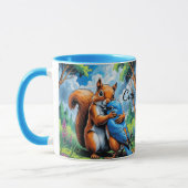 Niedliche Freundschaft zwischen Eichhörnchen und B Tasse (Links)