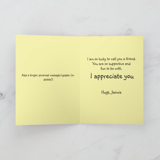 Niedliche Freundschaft zwischen Frosch und Biberwa Karte (Innenseite)