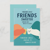 Niedliche Freundschaftsgrußkarte - "Freunde machen Dankeskarte (Vorne/Hinten)