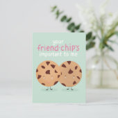 Niedliche Friend-Chip-Cookies Postkarte (Stehend Vorderseite)