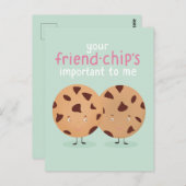 Niedliche Friend-Chip-Cookies Postkarte (Vorne/Hinten)