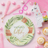 Niedliche frische Pflanze in Keramik Wasserfarbe Pappteller (Party)