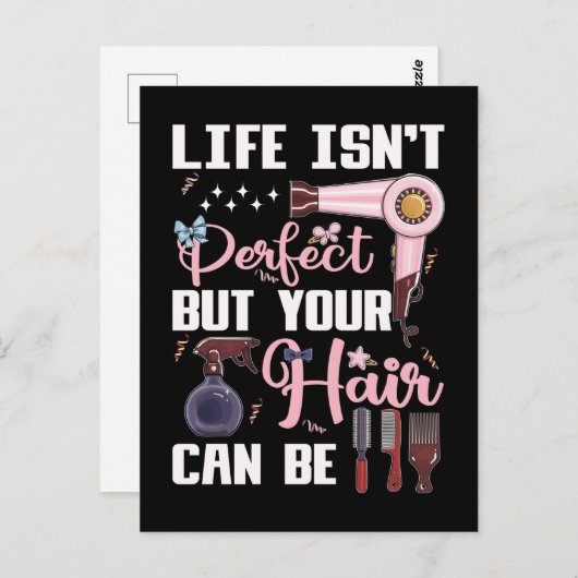 Niedliche Friseur-Motivationssaal Postkarte (Vorne/Hinten)