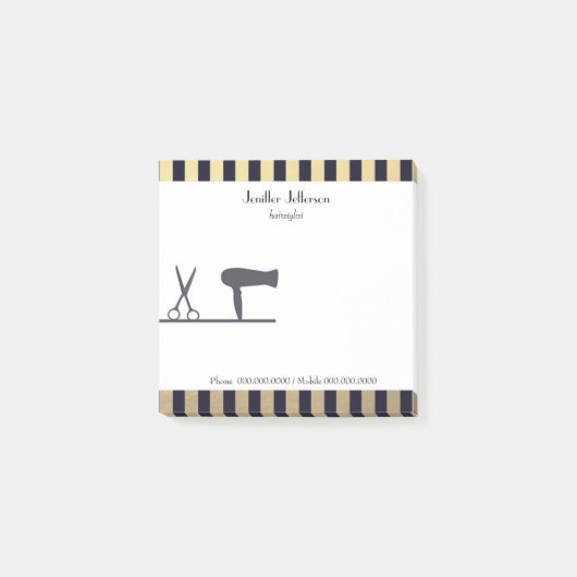 Niedliche Friseur-Verabredung Posten-it® Post-it Klebezettel (Vorderseite)