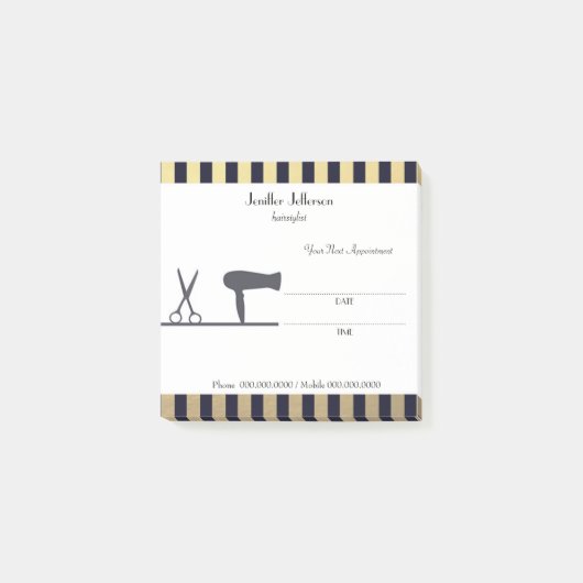 Niedliche Friseur-Verabredung Posten-it® Post-it Klebezettel (Vorderseite)