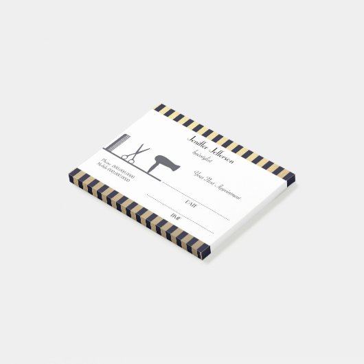 Niedliche Friseur-Verabredung Posten-it® Post-it Klebezettel (angewinkelt)