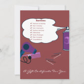 Niedliche Friseurwerkzeuge Salon Geschenkgutschein (Vorderseite)