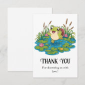 Niedliche Frog Baby Dusche Dankeskarte (Vorne/Hinten)