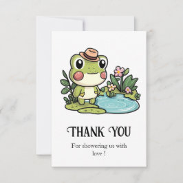 Niedliche Frog Baby Dusche Dankeskarte