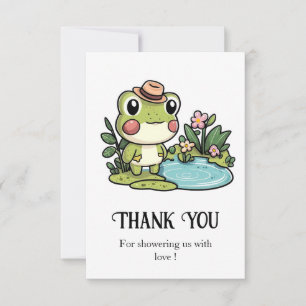 Niedliche Frog Baby Dusche Dankeskarte