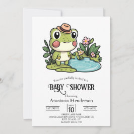 Niedliche Frog Baby Dusche Einladung