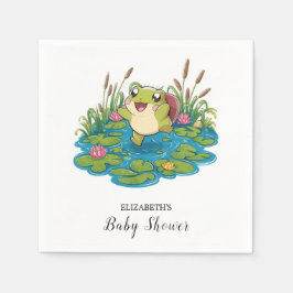 Niedliche Frog Baby Dusche Serviette