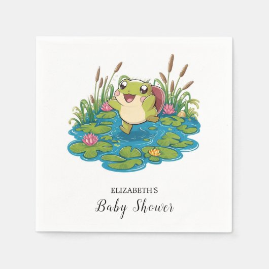 Niedliche Frog Baby Dusche Serviette (Vorderseite)