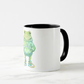 Niedliche Frog-Illustration | Funny Custom Coffee Tasse (VorderseiteRechts)