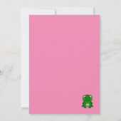Niedliche Frog Kinderdusche Einladung (Rückseite)