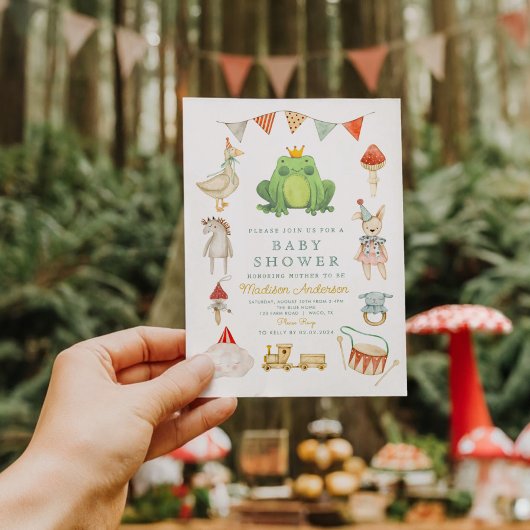 Niedliche Frog Kinderdusche Einladung