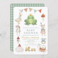 Niedliche Frog Kinderdusche Einladung