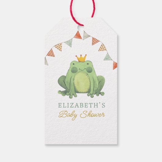 Niedliche Frog-Kinderdusche Geschenkanhänger (Rückseite)