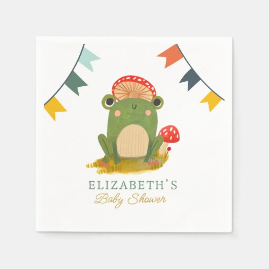 Niedliche Frog-Kinderdusche Serviette (Vorderseite)