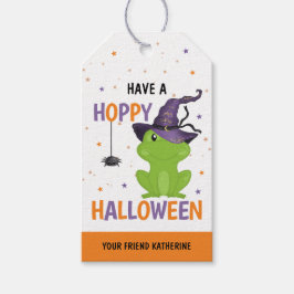 Niedliche Frog & Spider Kids Hoppy Halloween Gefäl Geschenkanhänger