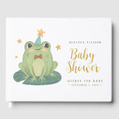 Niedliche Frog Wünsche für BabyShower Gästebuch (Vorderseite)