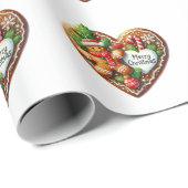 Niedliche frohe Weihnachten Donut Cookies Herz Geschenkpapier (Rolleneckpunkt)