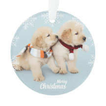 Niedliche frohe Weihnachten goldenen Retriever Wel