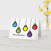 Niedliche frohe Weihnachten Personalisierte Orname Karte (Gelbe Blume)