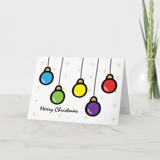 Niedliche frohe Weihnachten Personalisierte Orname Karte (Vorderseite)