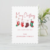 Niedliche frohe Weihnachten Strümpfe (Stehend Vorderseite)