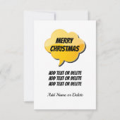 Niedliche frohe Weihnachts-Rentier-Flachkarte Dankeskarte (Rückseite)