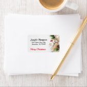 Niedliche frohe Weihnachtsadresse Adressaufkleber (Insitu)