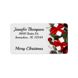 Niedliche frohe Weihnachtsadresse Adressaufkleber