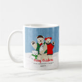 Niedliche frohe Weihnachtsbärenfamilie Kaffeetasse (Links)