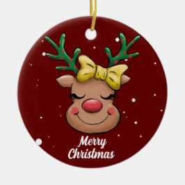 Niedliche Frohe Weihnachtsbaumschmuck für die Kera Keramik Ornament