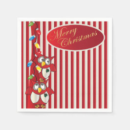 Niedliche frohe Weihnachtsbrillen Serviette