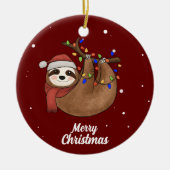 Niedliche Frohe Weihnachtsfeier Keramik Ornament (Vorne)