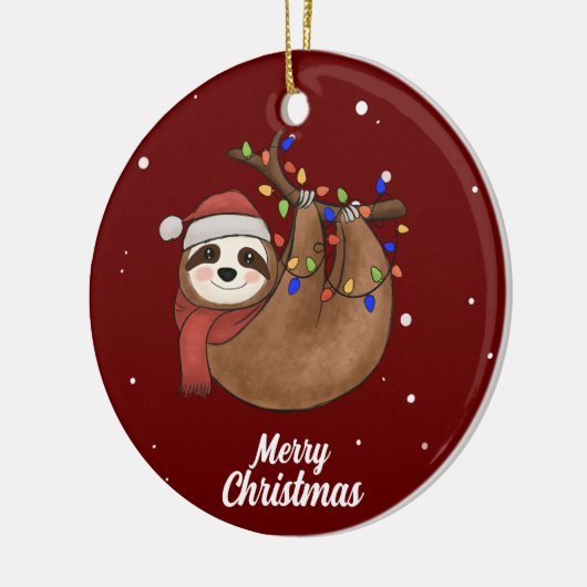 Niedliche Frohe Weihnachtsfeier Keramik Ornament (Links)