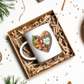 Niedliche frohe Weihnachtskekse Donut Heart Tasse