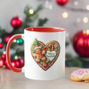 Niedliche frohe Weihnachtskekse Donut Heart Tasse